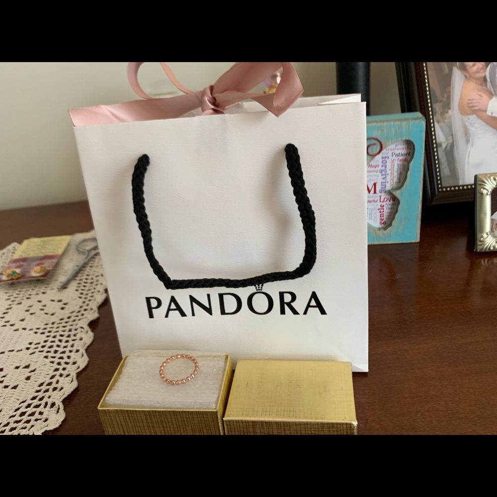 Pandora rose gold 56 eternal cloud ring